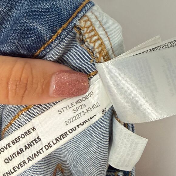 J Crew Essential Straight Jeans Size 28 Blue Denim Button Fly Frayed Hem Stretch - Picture 10 of 12